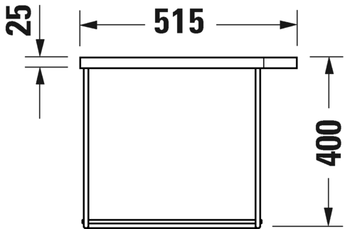 DURAVIT DURASQUARE ASMA METAL KONSOL MAT SIYAH 0031104600
