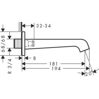 AXOR CITTERIO E KUVET GAGASI MAT SIYAH KROM 36425340