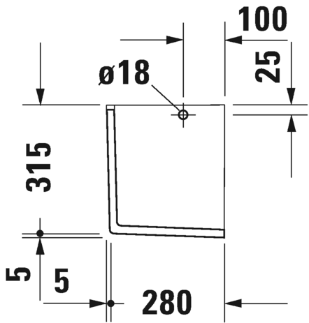 DURAVIT STARCK 3 YARIM AYAK 0865150000