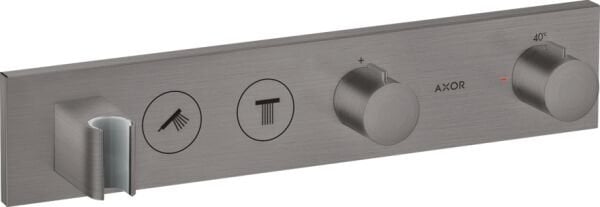AXOR SHOWERSOLUTION BANYO BATARYASI TERMOSTATIK MODUL SELECT 2 CIKIS 460/90 MAT SIYAH KROM 18355340