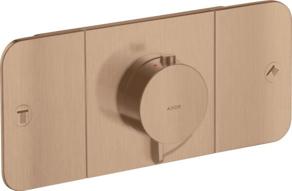 AXOR ONE BANYO BATARYASI TERMOSTATIK MODUL 2 CIKIS  MAT KIRMIZI ALTIN 45712310