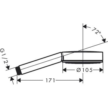 HANSGROHE PULSIFY S EL DUSU 105 1JET 24120000