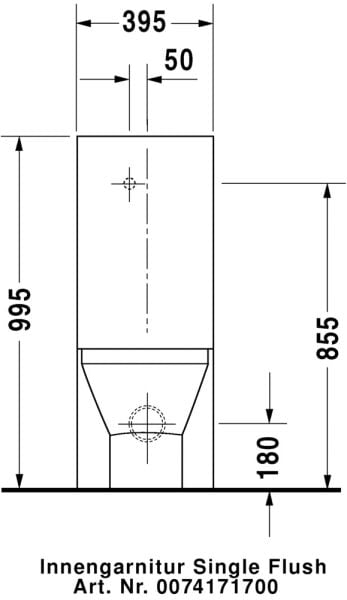 DURAVIT CARO TAKIM KLOZET (REZERVUAR VE KAPAK HARIC) 0225390075