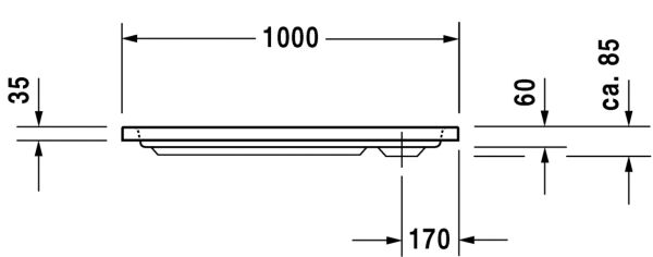 DURAVIT D-CODE DUS TEKNESI DIKDORTGEN 1000*90MM BEYAZ 720107000000000