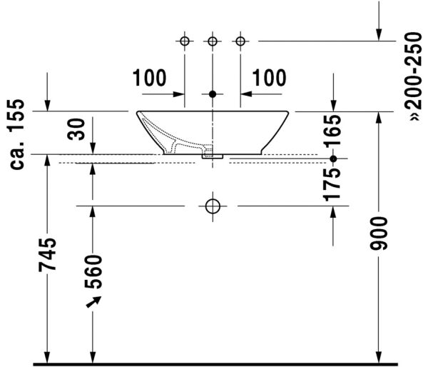 DURAVIT BACINO CANAK LAVABO 550x420 MM 0334520000