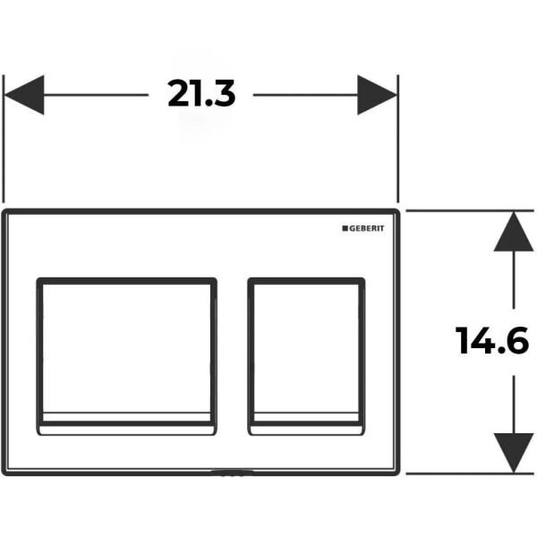 GEBERIT ALPHA KUMANDA KAPAGI CIFT BASMALI BEYAZ 115.045.11.5