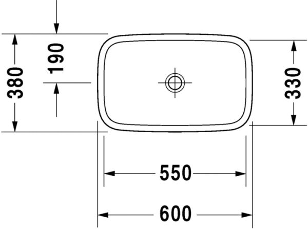 DURAVIT DURASTYLE CANAK LAVABO TASLANMIS 600x380 MM 0349600000