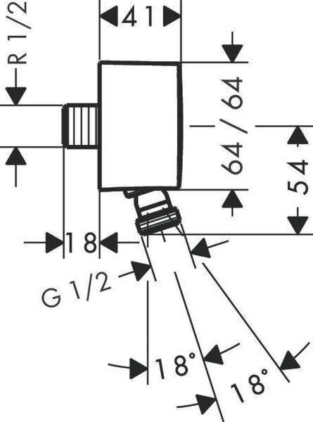 HANSGROHE UNIVERSE FIXFIT GONYE CIKISI MAT SIYAH KROM 27414340