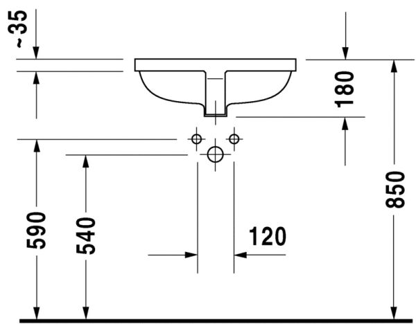 DURAVIT STARCK 3 LAVABO 490x365 MM 0305490000