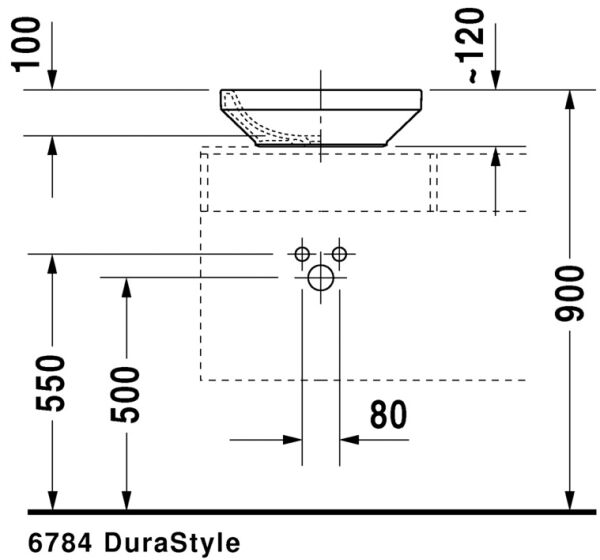 DURAVIT DURASTYLE CANAK LAVABO TASLANMIS 430 MM 0349430000