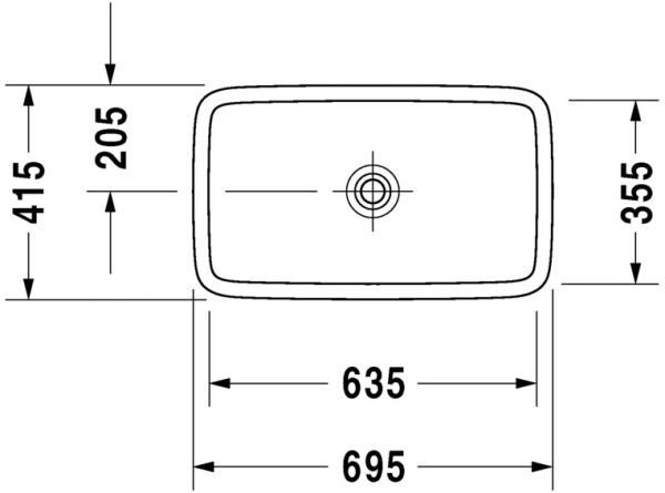 DURAVIT PURAVIDA CANAK LAVABO TASLANMIS 700x420 MM 0370700000