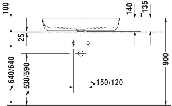 DURAVIT LUV CANAK LAVABO TASLANMIS 800x400 MM 0379800000