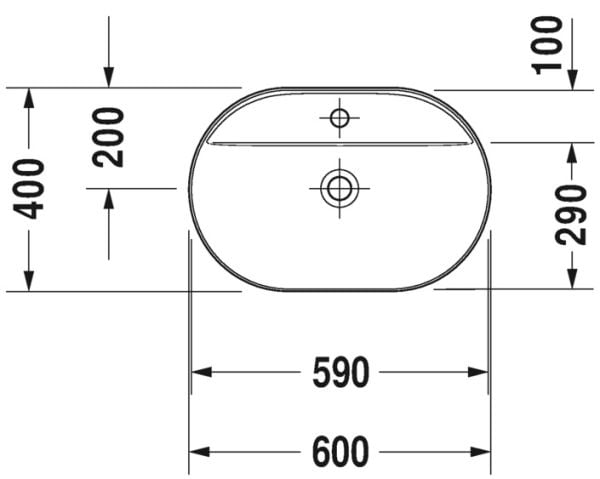 DURAVIT LUV CANAK LAVABO TASLANMIS 600x400 0380600000