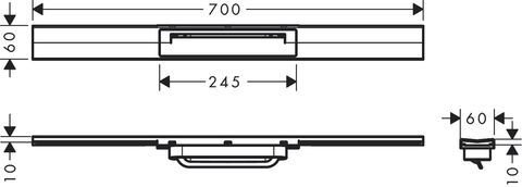 HANSGROHE RAINDRAIN FLEX DUS KANALI 700 KESILEBILIR SERBEST KURULUM ICIN SATIN BEYAZ 56043700