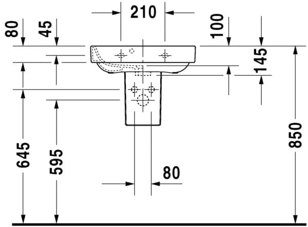 DURAVIT HAPPY D.2 LAVABO KUCUK 500x360 MM 0709500000