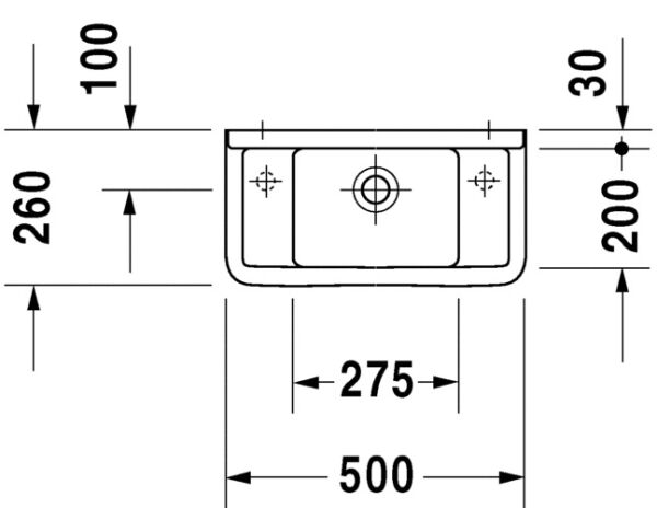 DURAVIT STARCK 3 LAVABO KUCUK 500x260 MM 0751500000
