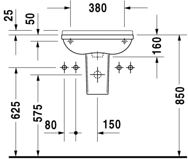 DURAVIT STARCK 3 LAVABO KUCUK 500x260 MM 0751500000