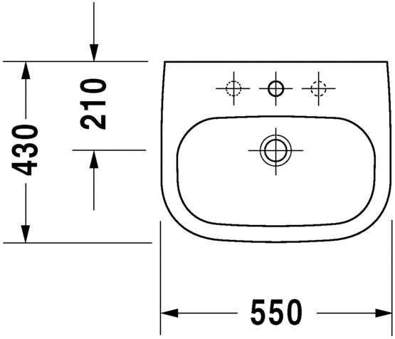 DURAVIT D-CODE LAVABO 550x430 MM 2310550000
