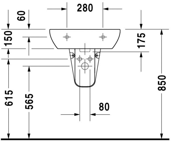 DURAVIT D-CODE LAVABO 550x430 MM 2310550000