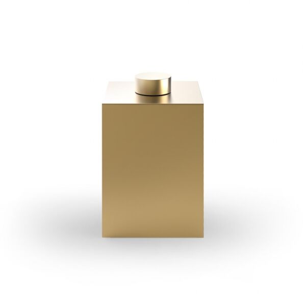 DECOR WALTER FOURSQUARE COP KOVASI KARE KAPAKLI 17*27H*17CM MAT ALTIN 615382