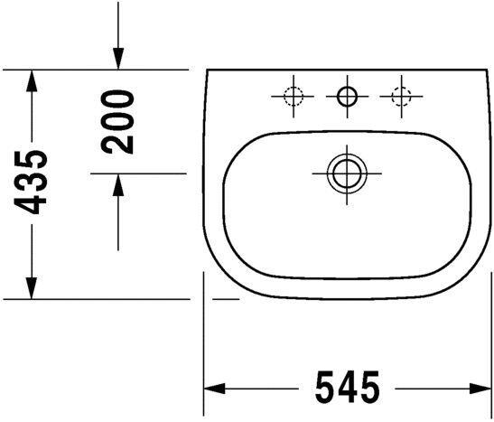 DURAVIT D-CODE LAVABO 545x435 MM 0337540000