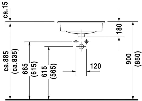 DURAVIT D-CODE LAVABO 545x435 MM 0337540000