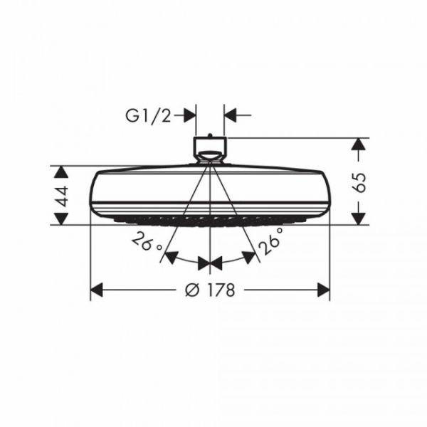 HANSGROHE CROMETTA TEPE DUSU 160 1 JET KROM BEYAZ 26577400