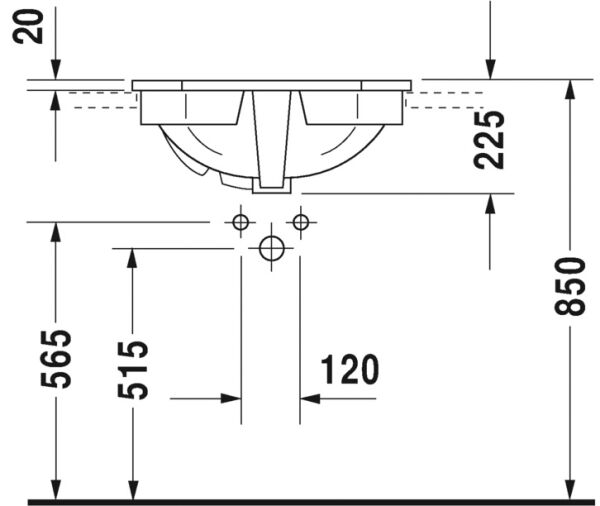 DURAVIT 1930 LAVABO 580x470 MM 0476580000