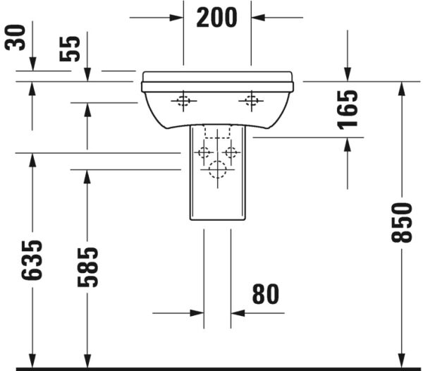 DURAVIT STARCK 3 LAVABO KUCUK 450x320 MM 0750450000