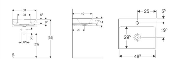 GEBERIT ONE CANAK LAVABO 505.030.01.6