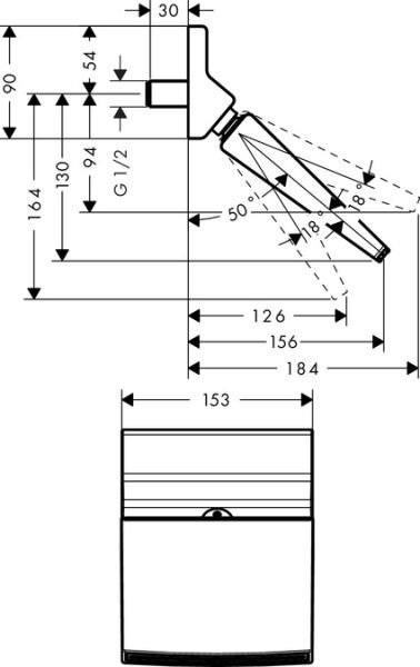 HANSGROHE RAINDANCE TEPE DUSU RAINFALL 150 KROM 26442000