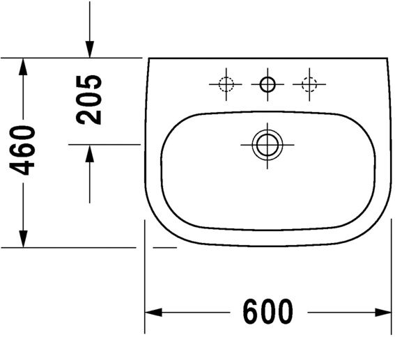 DURAVIT D-CODE LAVABO 600x460 MM 23106000002