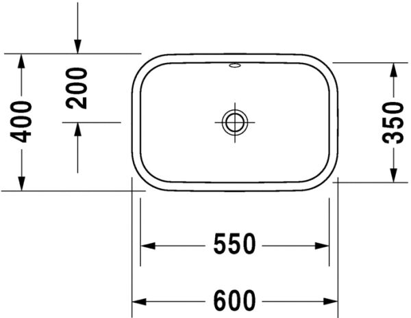 DURAVIT HAPPY D.2 CANAK LAVABO TASLANMIS 600x400 MM 2314600000