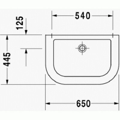 DURAVIT HAPPY D LAVABO 65*45 DUVARDAN AYAKLI 0418650000