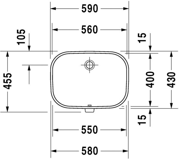DURAVIT D-CODE LAVABO 560x400 MM 0338560000