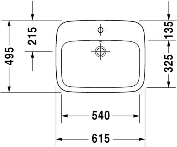 DURAVIT DURASTYLE LAVABO 615x495 MM 0374620000