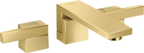 AXOR EDGE 3-DELIKLI LAVABO BATARYASI ANKASTRE 190MM FIRLALANMIS PARLAK ALTIN 46061990