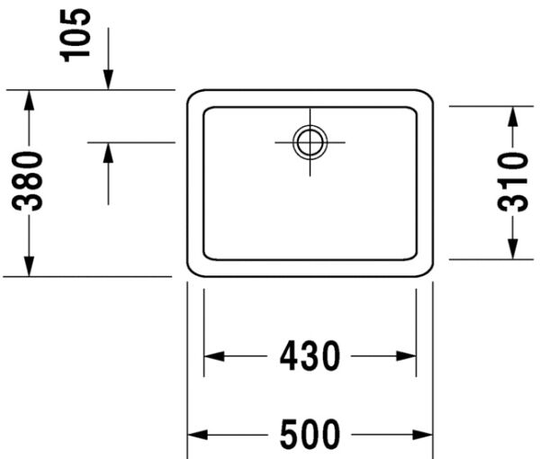 DURAVIT VERO CANAK LAVABO TASLANMIS 500x380 MM 0455500000