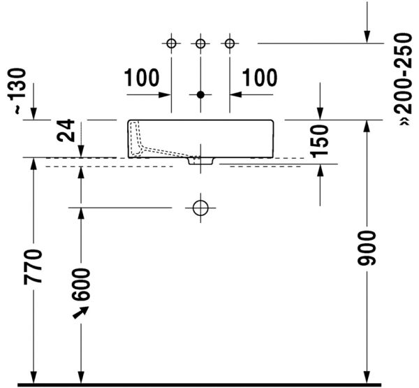 DURAVIT VERO CANAK LAVABO TASLANMIS 500x380 MM 0455500000