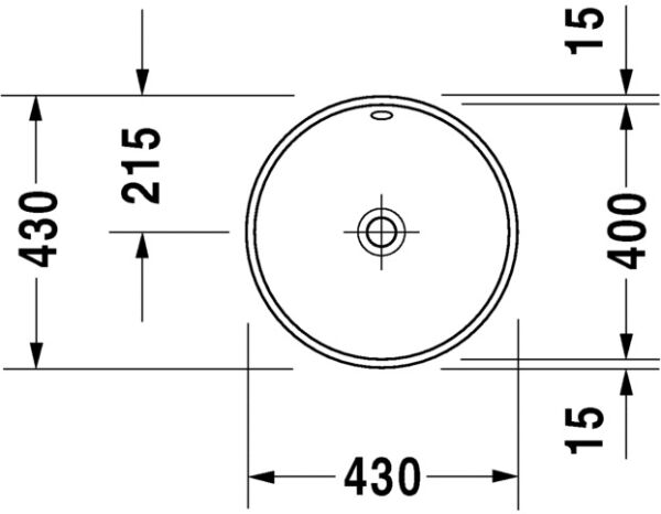 DURAVIT ARCHITEC TEZGAH USTU LAVABO 400 MM CAP 0468400000