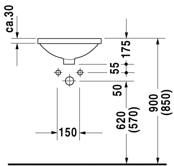 DURAVIT ARCHITEC TEZGAH USTU LAVABO 400 MM CAP 0468400000