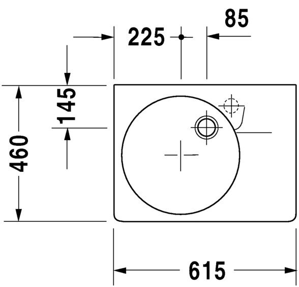 DURAVIT SCOLA CANAK SOLDA LAVABO 615x460 MM 0684600011