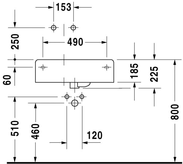 DURAVIT SCOLA CANAK SOLDA LAVABO 615x460 MM 0684600011