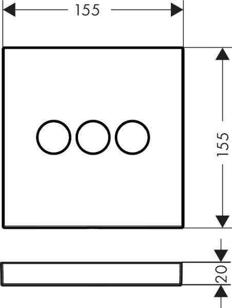 HANSGROHE SHOWERSELECT BANYO BATARYASI TERMOSTATIK 3 CIKIS ICIN SATIN SIYAH 15764670