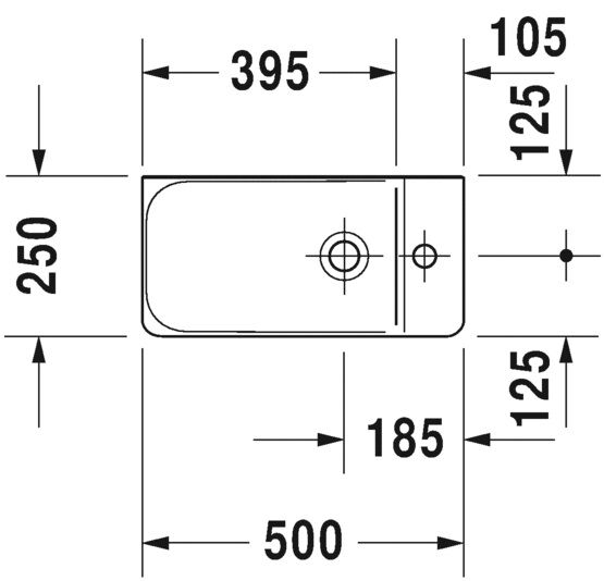 DURAVIT P3COMFORTS LAVABO KUCUK 500x250 MM 0715500000