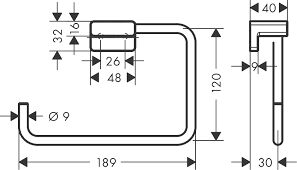 HANSGROHE ADDSTORIS HALKA HAVLULUK 18.5 CM MAT SIYAH KROM 41754340