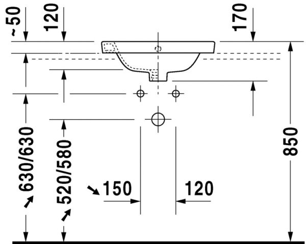 DURAVIT STARCK 2 LAVABO 480 MM 2327480000