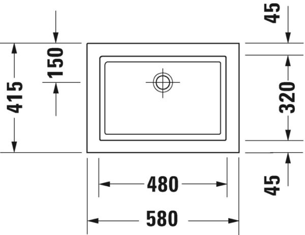 DURAVIT 2ND FLOOR CANAK LAVABO TASLANMIS 580x415 MM 0317580000