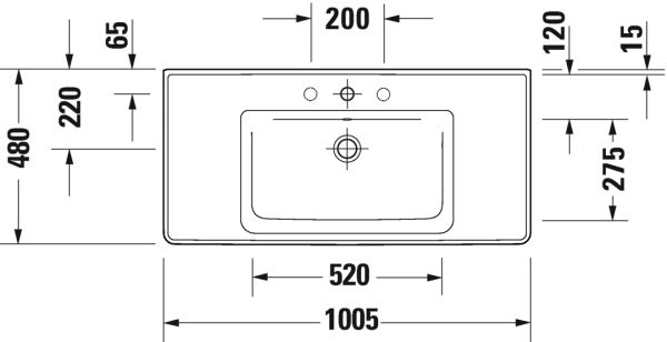 DURAVIT D-NEO LAVABO ETAJERLI 101 CM 2367100000