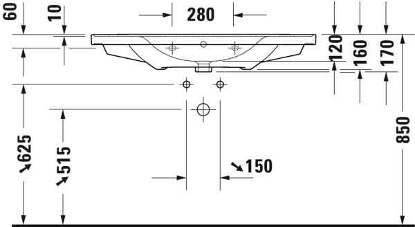 DURAVIT D-NEO LAVABO ETAJERLI 101 CM 2367100000